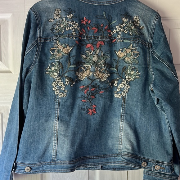 CJ Banks Embroidered Jean Jacket - Picture 3 of 7
